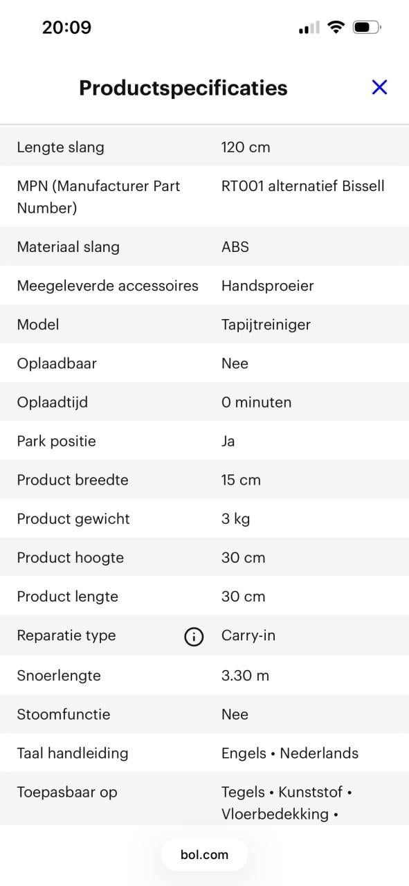 Vlekken/tapijt reiniger