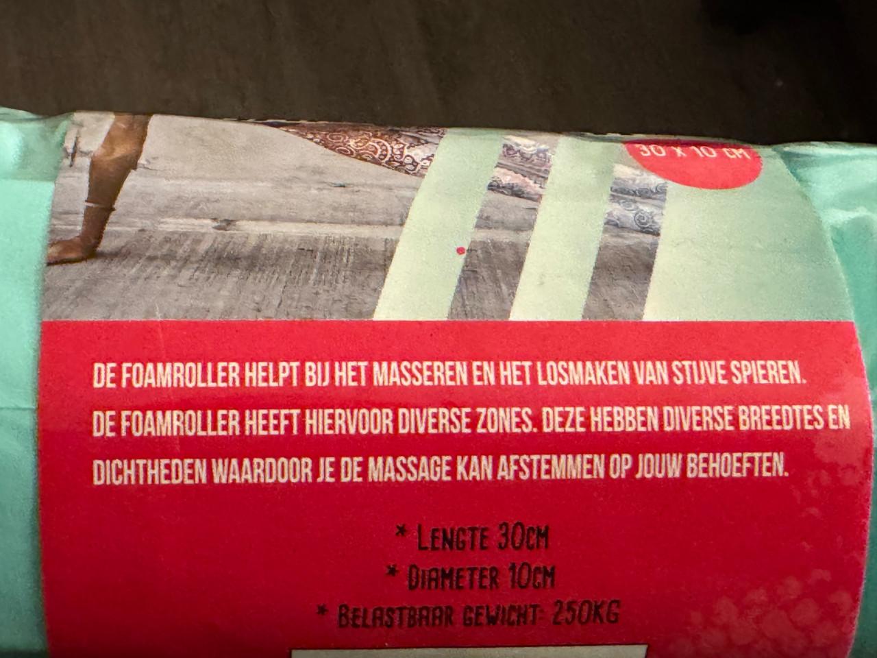 Set van 2 mintgroene foamrollers, 10x30 cm