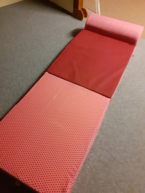 Zit/slaap matras roze ,netjes onderhouden!!