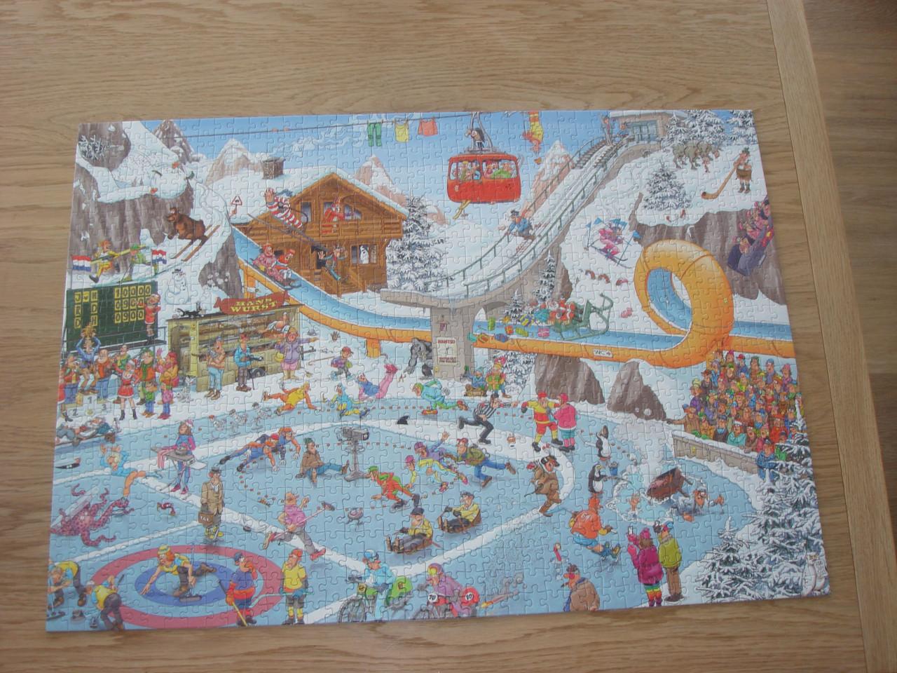 Te koop Complete Jan van Haasteren puzzel De winterspelen 1000 stukjes