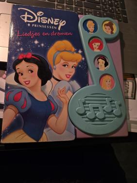 Boek "Disney Prinsessen: Liedjes en dromen", een muzikaal speelgoedboek