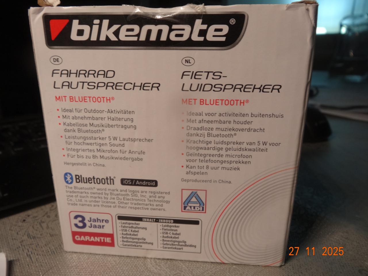 NIEUW bluetooth fiets luidspreker, zie foto's