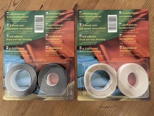 2 pakken klittenband. zwart en wit