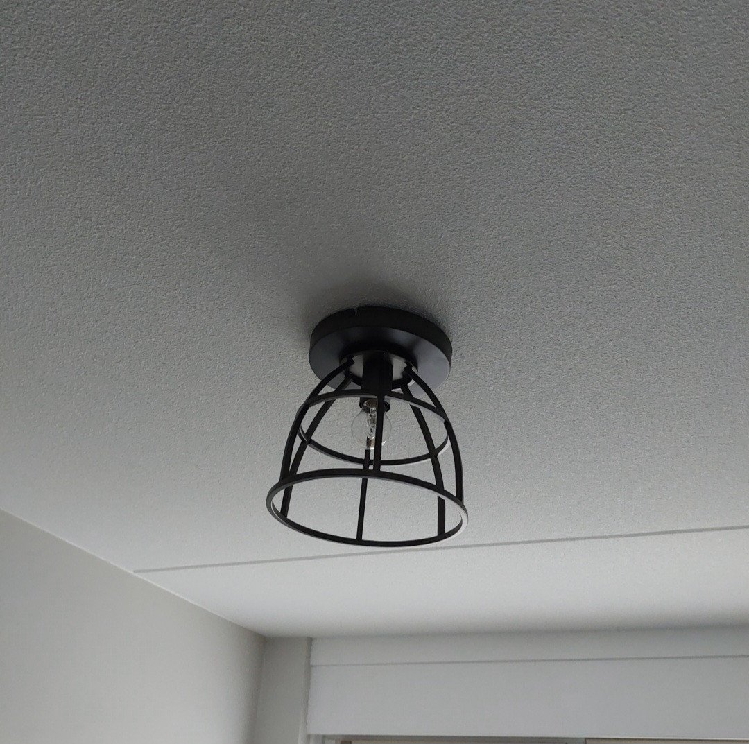 Stoere industriële plafondlamp 2x