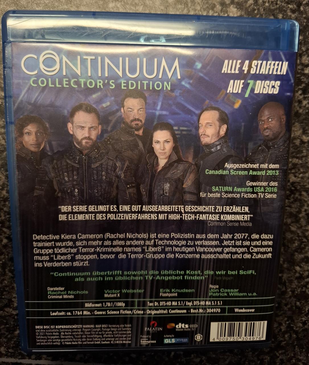 4 seizoenen Continuum sf serie bluray