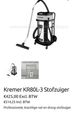 Kremer KR80L-3 nat droog stofzuiger