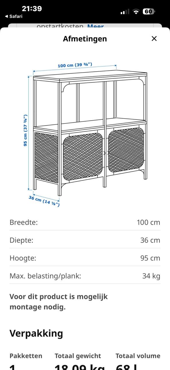 Tjallbo stellingkasten Ikea