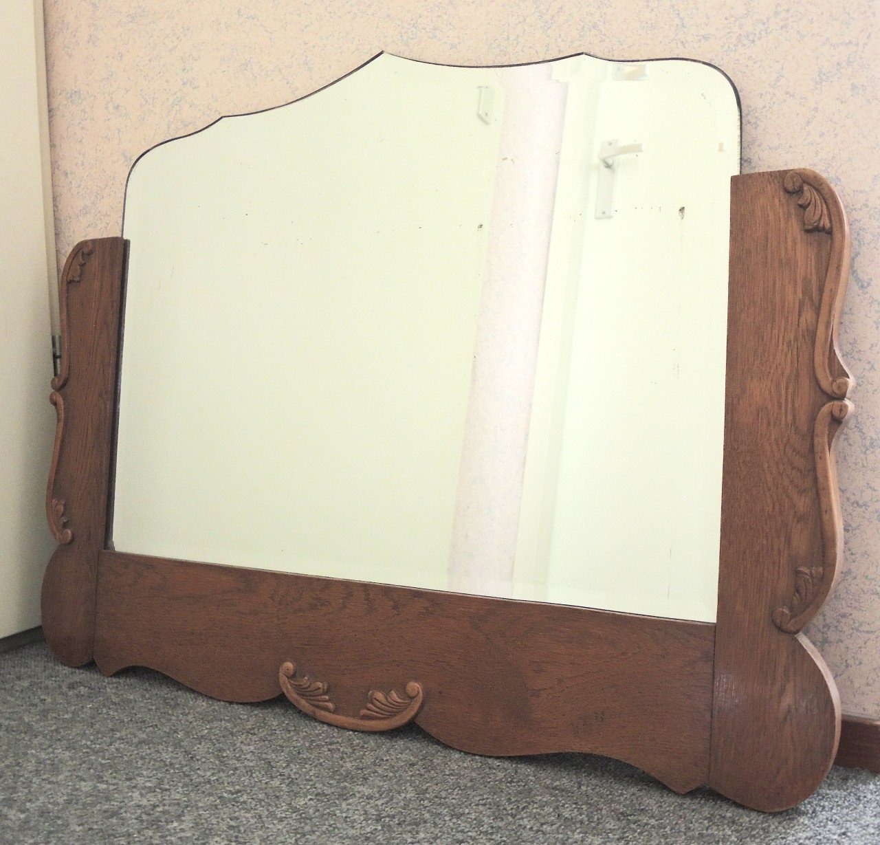 Vintage spiegel met facetrand