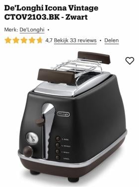 De'Longhi Icona Vintage Broodrooster