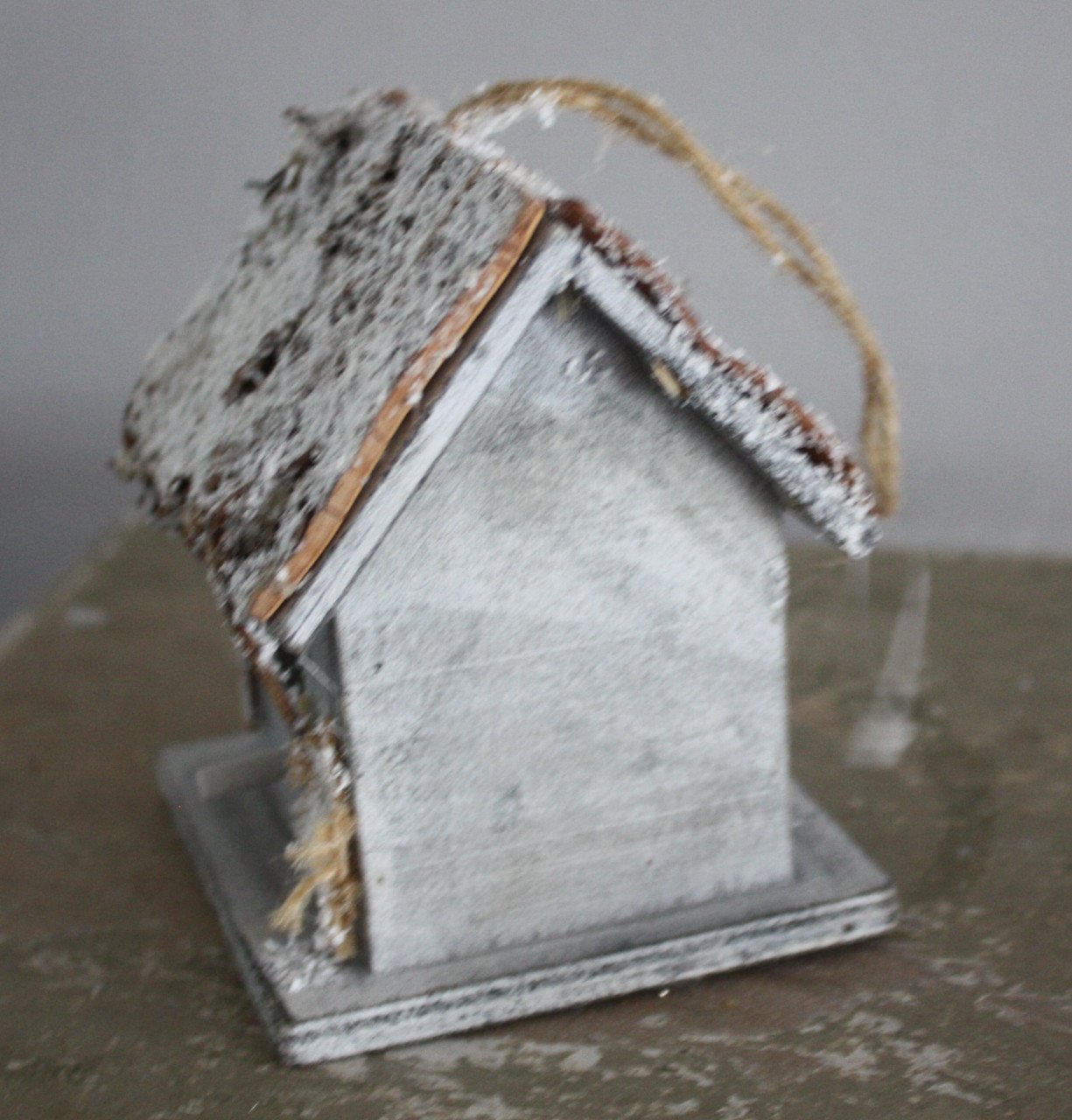 Houten kerst huisje hanger