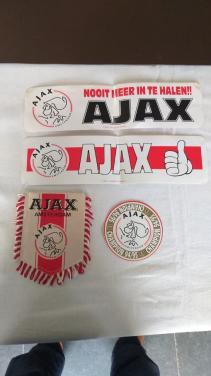 AJAX stickers, grootformaat,  € 5 voor de 4 items