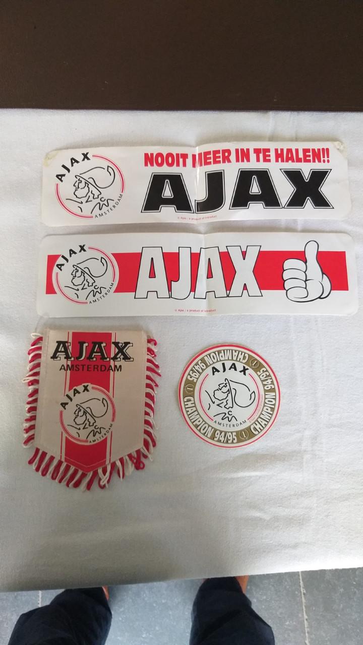 AJAX stickers, grootformaat,  € 5 voor de 4 items