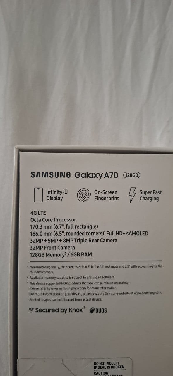 Samsung galaxy A70 zwart