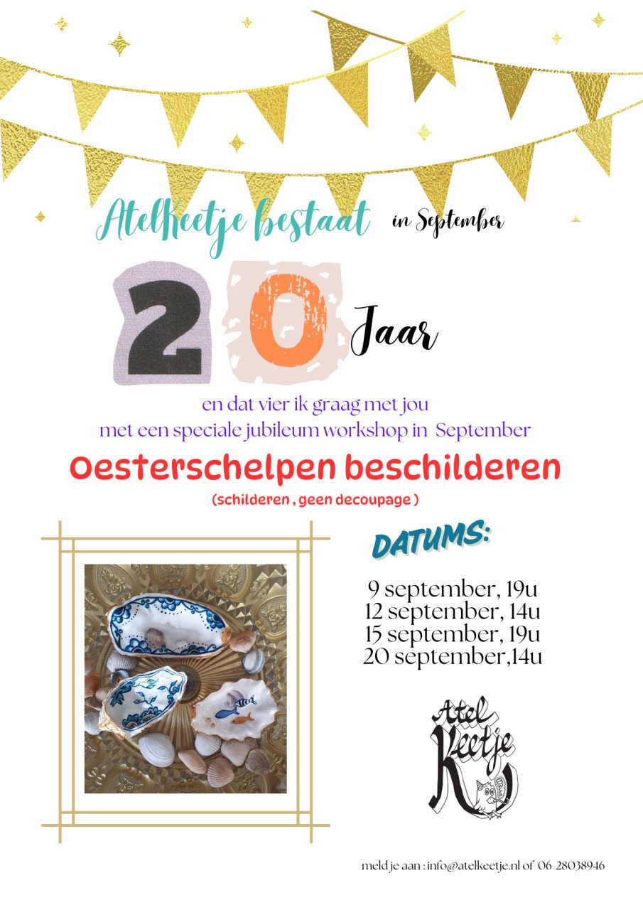 Workshop 'oesterschelpen schilderen'