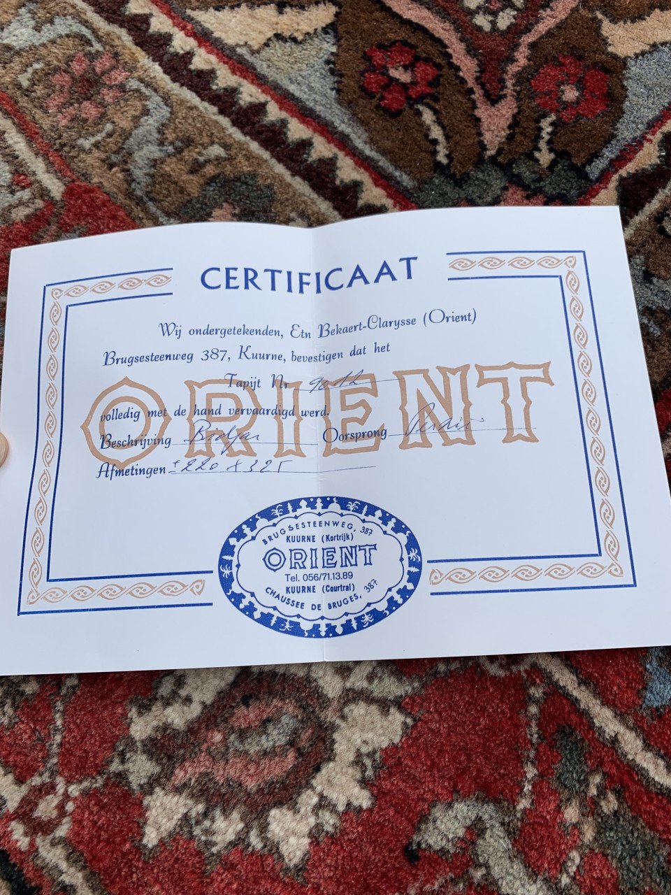 ✨Schitterend Sfeervol Handgeknoopt Vintage Vloerkleed ✨Met Certificaat.