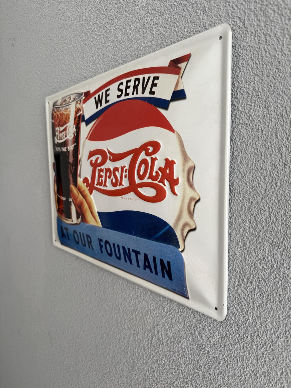Pepsi Cola Retro Wandbord - H 29 x B 39 cm