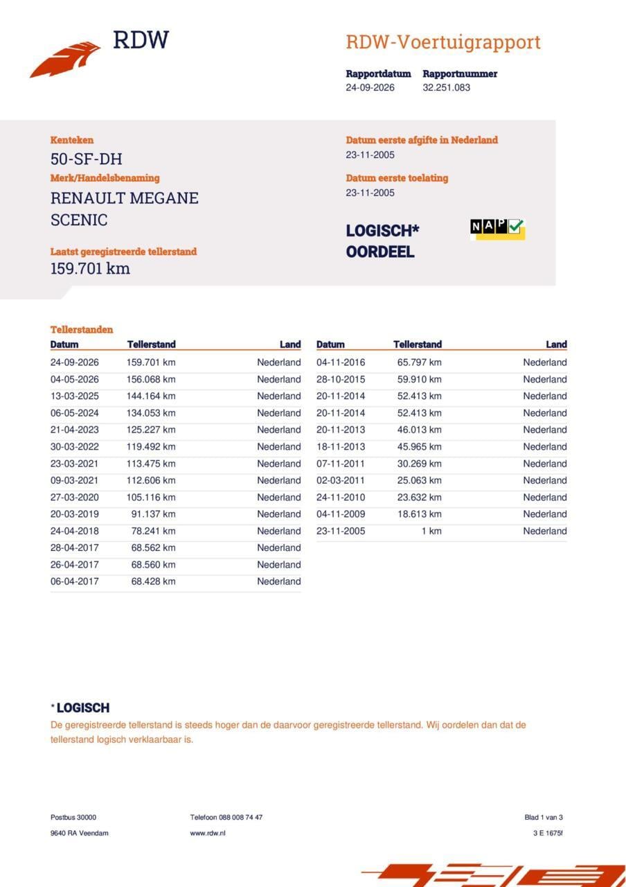 Renault Scenic 1.6-16v tech line | trekhaak