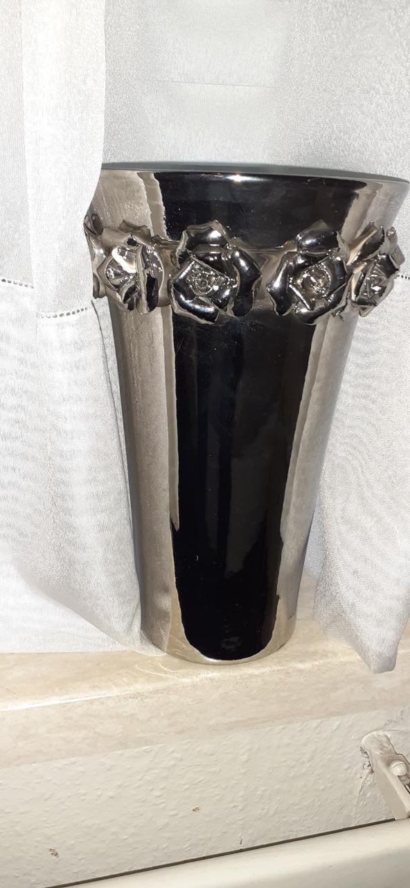 10x Bloempotten * Zilver * + Beeldjes 9x / onderzetters 10x *** Silver ***