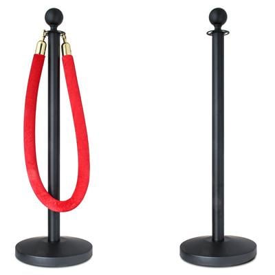 Afzetpalen met koord of trekband