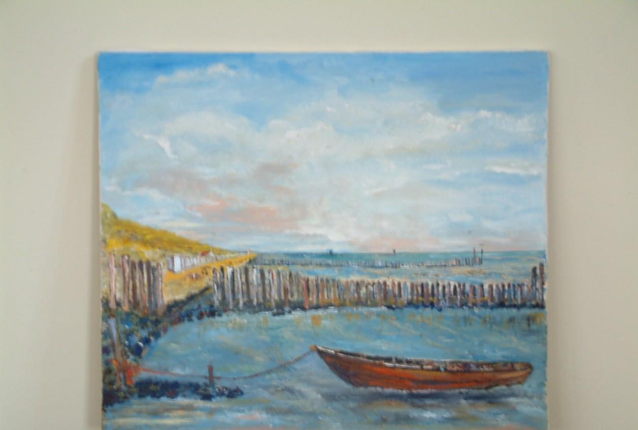 Strand  120 x 80 cm   zie schilderijen Jac Caljouw Arnemuiden