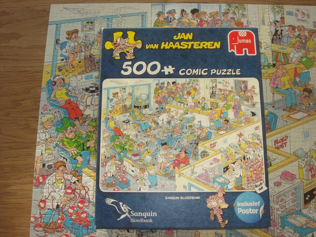 Te koop Complete Jan van Haasteren puzzel Sanquin Bloedbank 500 stukjes