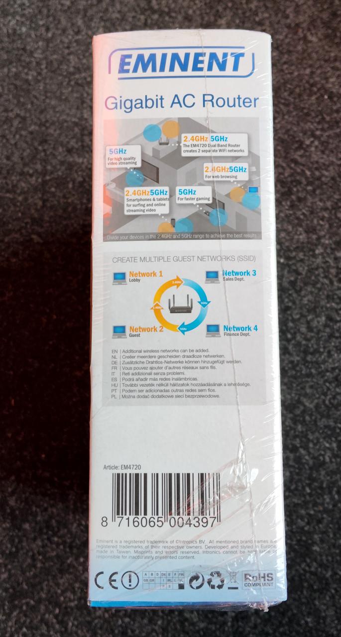 Eminent Em4720 Ac1750 Dubbelband Gigabit Router.