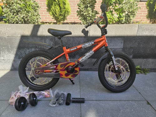 Jongensfiets oranje 16inch