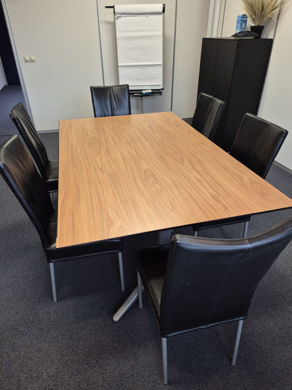 6 leren stoelen