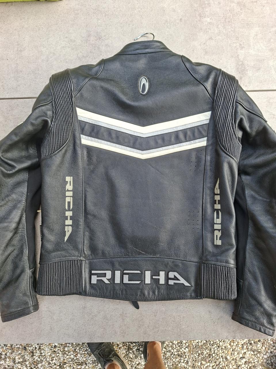 Richa leren motorjack , vintage look