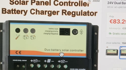 Solar Duo laadstroom regelaar 12 volt