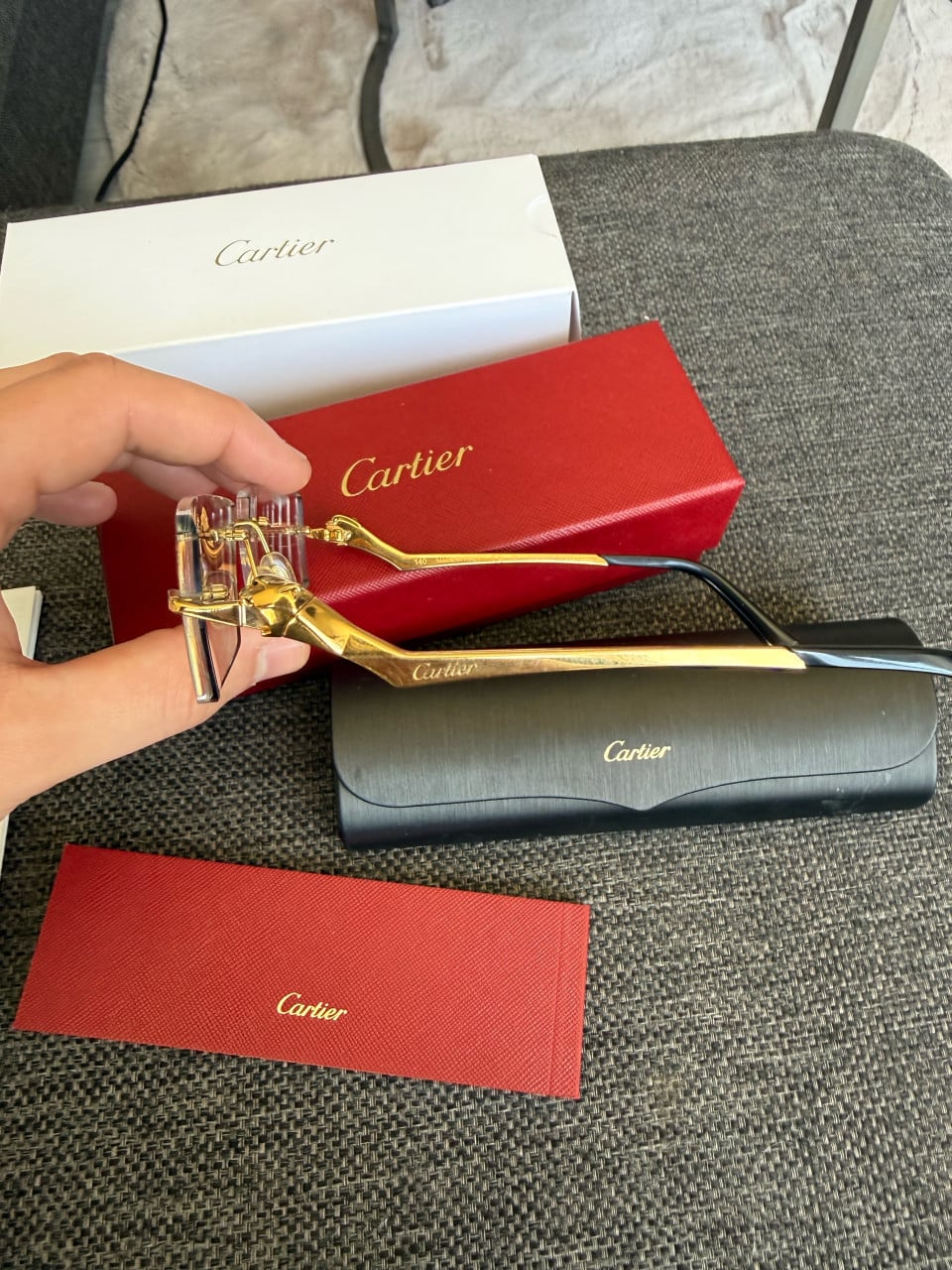 Originele Cartier Panthère CT0120O Bril met Toebehoren