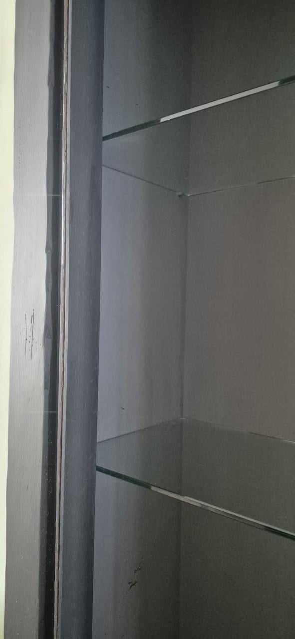 Kast, buffetkast, mat zwarte krijtverf