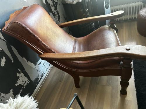 Vintage leren fauteuil