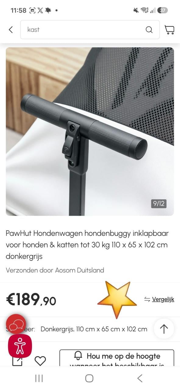 Nieuw‼️Pawhut Hondenbuggy tot 30kg
