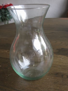 Glazen vaas en Windlicht