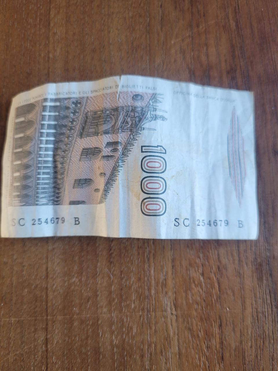 Bankbiljet 1000 lire Italië uit de Marco Polo serie