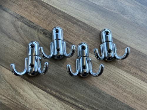 Vintage kleine kapstokhaken 4st