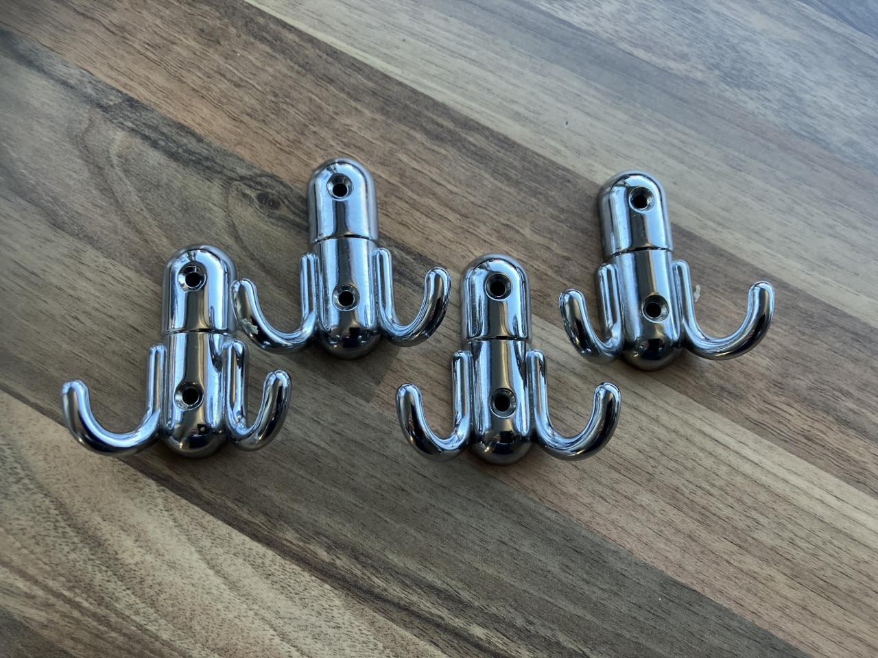 Vintage kleine kapstokhaken 4st