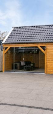 Glazen schuifwand veranda