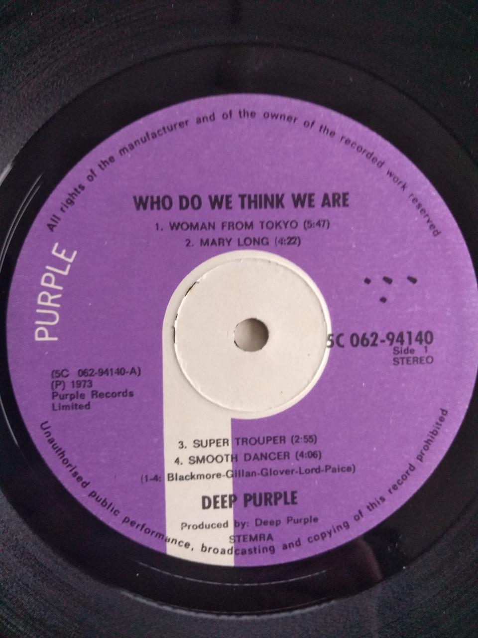 Te Koop LP Deep  Purple –  Who De We Think We Are