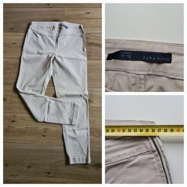Beige skinny spijkerbroek van Zara  Maat M