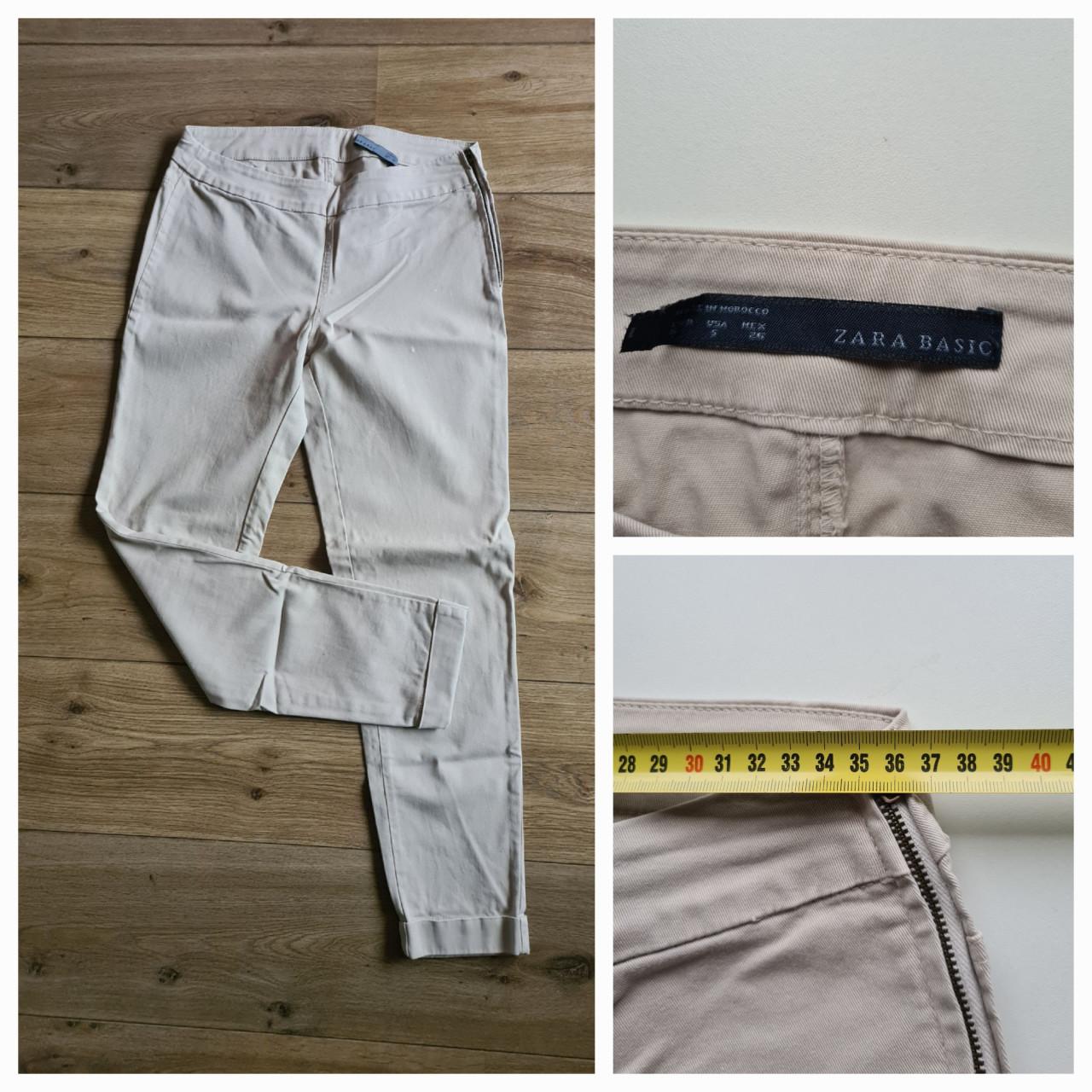 Beige skinny spijkerbroek van Zara  Maat M