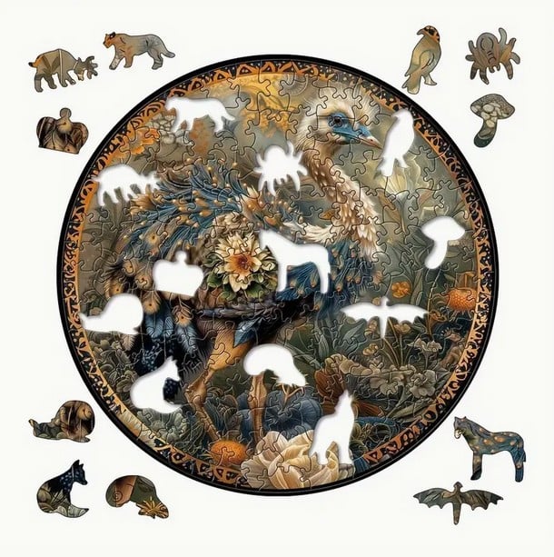 Houten puzzel : mus (- speciale dieren vormpjes )