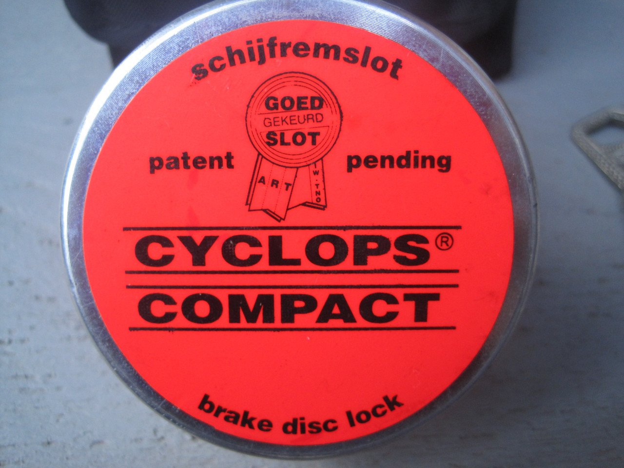 Remschijfslot Cyclops,motorslot ART gekeurd