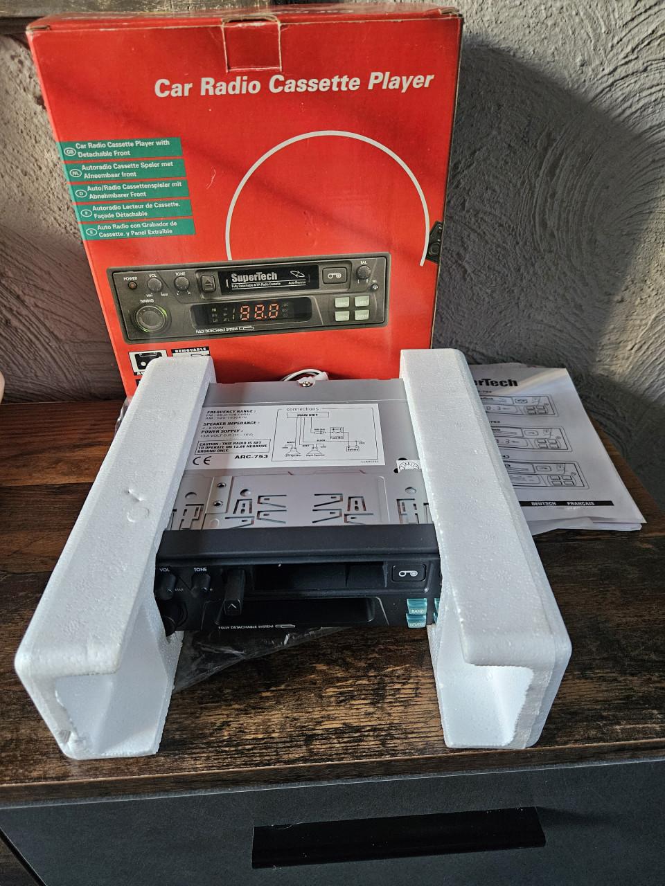 Supertech ARC-753 Autoradio Cassettespeler Nieuw
