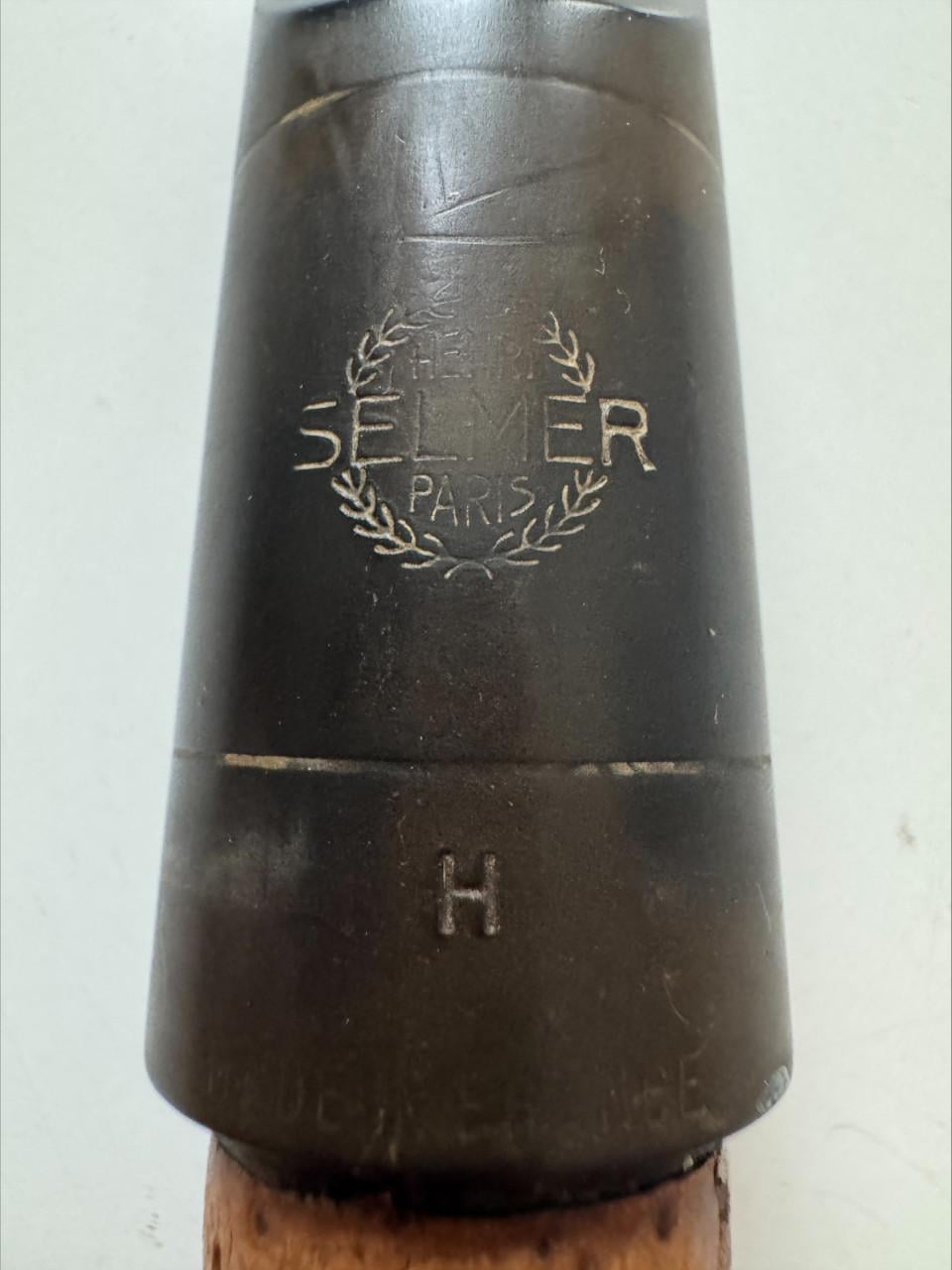 Vintage Henri Selmer Paris ‘H’ Basklarinet Mondstuk (Eboniet)