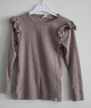 Grijs toupe shirt met stippenmaat 104