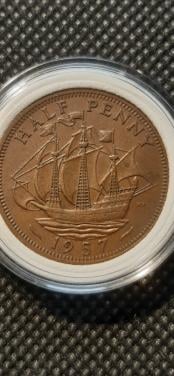 Half penny 1957