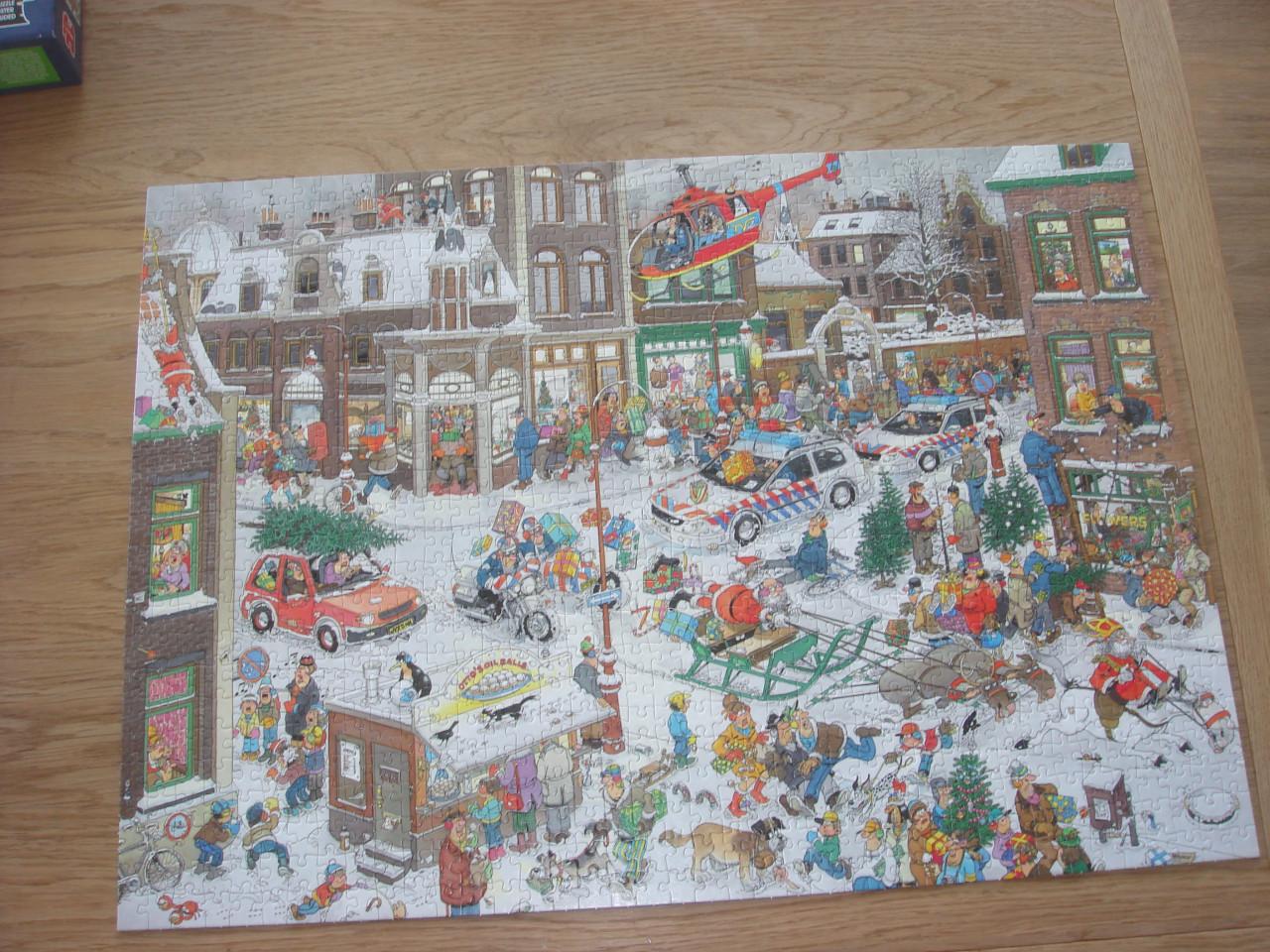 Te koop Complete Jan van Haasteren puzzel Kerstmis 1000 stukjes