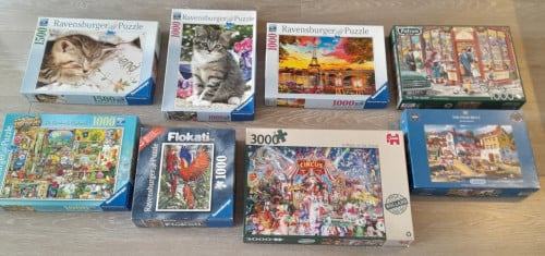Diverse mooie puzzels te koop: Falcon, Ravensburger, Gibsons, etc